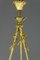 Lámpara de araña francesa estilo neoclásico de bronce y cristal, años 20, Imagen 12