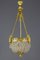 French Neoclassical Style Bronze and Crystal Glass Chandelier, 1920s, Image 19