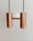 Copper Cylinder II Ceiling Lamp by Johannes Hammerborg for Fog & Mørup, 1960s 2