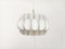 Lámpara colgante suiza Mid-Century de metal blanco de H. Zender para Temde, Imagen 1
