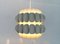 Lámpara colgante suiza Mid-Century de metal blanco de H. Zender para Temde, Imagen 18