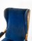 Sessel aus blauem Samt und Mahagoni von Fritz Henningsen 3