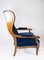 Armchair in Blue Velvet and Mahogany by Fritz Henningsen 5