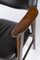Danish Armchair in Rosewood and Black Leather, 1976, Image 4