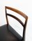 Danish Dining Chairs in Rosewood and Black Leather, 1960s, Set of 4, Image 6