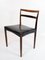 Danish Dining Chairs in Rosewood and Black Leather, 1960s, Set of 4 4