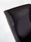 Poltrona alta con tela oscura rayada, años 40, Imagen 4