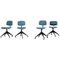 Blue Mid-Century Office Chairs by Velca Legnano, Set of 4, Image 1