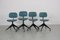 Blue Mid-Century Office Chairs by Velca Legnano, Set of 4 18