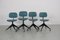 Blue Mid-Century Office Chairs by Velca Legnano, Set of 4, Image 18