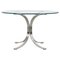 Round Glass Table in the Style of Eugenio Gerli & Osvaldo Borsani, Image 1