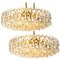 Chandeliers in Brass and Crystal Glass from Bakalowits & Sohne, Austria, 1960s, Set of 2 1
