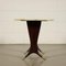 Tavolino da caffè in legno, marmo ed ottone, Italia, anni '50, Immagine 9