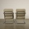 Armchairs in Wood, Chromed, Metal, Spring & Fabric, Italy, 1940s, Set of 2, Image 12