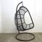 Hängender Vintage Rattan & Bambus Egg Chair 1