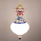 Vintage Art and Craft Style Porcelain Pendant Lamp, 1950s 7