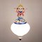 Vintage Art and Craft Style Porcelain Pendant Lamp, 1950s, Image 7