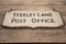 Panneau de Bureau de Poste Steeley Lane 8