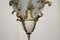 Glass, Brass, Plastic & Aluminum Ceiling Lamp, 1950s, Image 4