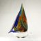 Vaso Barca a Vela de cristal de Murano de Valter Rossi para Vrm, Imagen 1