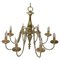 Gilt Brass Ceiling Lamp, 1950s 1