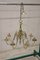 Gilt Brass Ceiling Lamp, 1950s 3