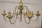 Gilt Brass Ceiling Lamp, 1950s, Image 7