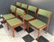 Teak Dining Chairs in Green Fabric from IMHA, 1960s, Set of 6 2