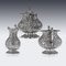 Antique Solid Silver Hunting Tea Set, Set of 3 32