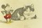 Cat & Mickey, Lithograph, 1970s, Image 1