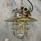 Japanese Bronze Industrial Ceiling Light with Brass Shade & Glass Dome from Kokosha, 1980s 5