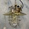 Japanese Bronze Industrial Ceiling Light with Brass Shade & Glass Dome from Kokosha, 1980s, Image 5