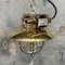 Japanese Bronze Industrial Ceiling Light with Brass Shade & Glass Dome from Kokosha, 1980s 3