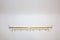 Brass Acrylic Glass Beechwood Gold White Coat Rack with 6 Cloth Hangers, 1950s 4