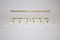 Brass Acrylic Glass Beechwood Gold White Coat Rack with 6 Cloth Hangers, 1950s, Image 5