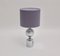 Lampade da tavolo cromate con paralumi Chintz color lavanda, anni '60, set di 2, Immagine 5