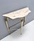 Mid-Century Italian Console Table with Portuguese Pink Marble Top & Brass Frame, 1950s, Image 9