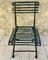 Modernist Green Iron Garden Folding Chair, 1930s 3