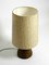 Lampada da tavolo in ceramica con paralume in tessuto, anni '60, Immagine 4