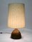 Ceramic Table Lamp with Large Fabric Shade, 1960s, Image 2