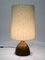 Lampe de Bureau en Céramique avec Grand Abat-Jour en Tissu, 1960s 2