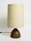 Lampada da tavolo in ceramica con paralume in tessuto, anni '60, Immagine 3