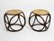 Stools In Bentwood with Viennese Braided Seats from Thonet, 1950s, Set of 2 1