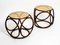 Stools In Bentwood with Viennese Braided Seats from Thonet, 1950s, Set of 2 2