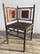 Antique Walnut & Real Leather Side Chair, Circa 1900, Image 3