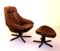 Leather Lounge Chair with Ottoman by H. W. Klein, 1970s, Image 2