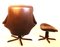 Fauteuil en Cuir avec Ottomane par H. W. Klein, 1970s 4