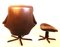 Leather Lounge Chair with Ottoman by H. W. Klein, 1970s, Image 4