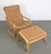 Vintage Original Leather Poem Lounge Chairs & Footrest by Noboru Nakamura, 1970s, Set of 3 3