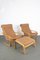 Vintage Original Leather Poem Lounge Chairs & Footrest by Noboru Nakamura, 1970s, Set of 3 2